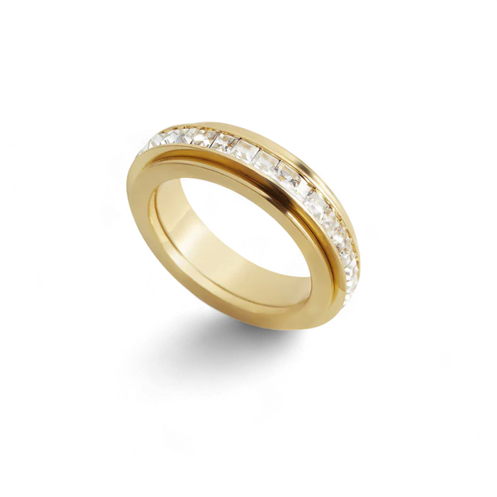 Crystal Statement Spinning Fidget Ring