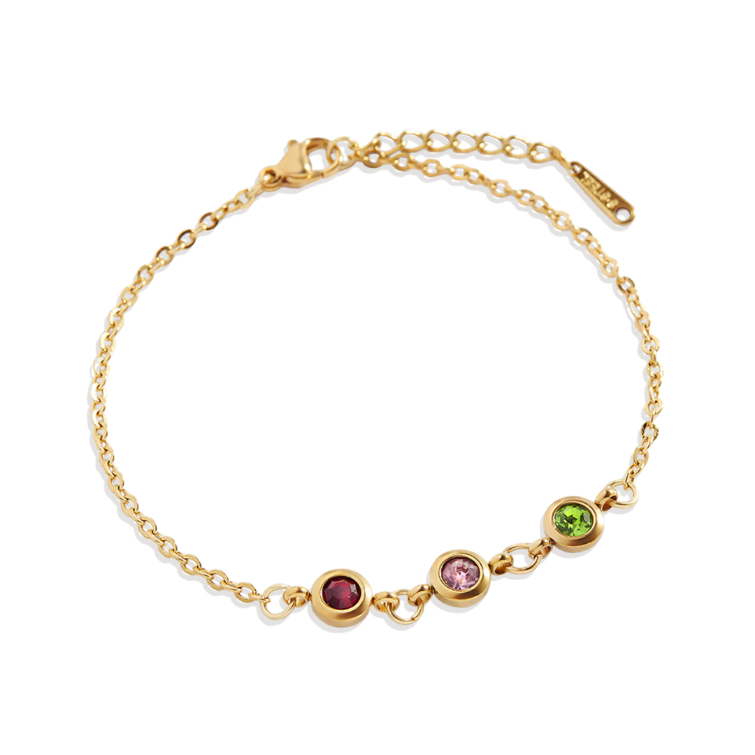 Personalisierte Geburtsstein Armband