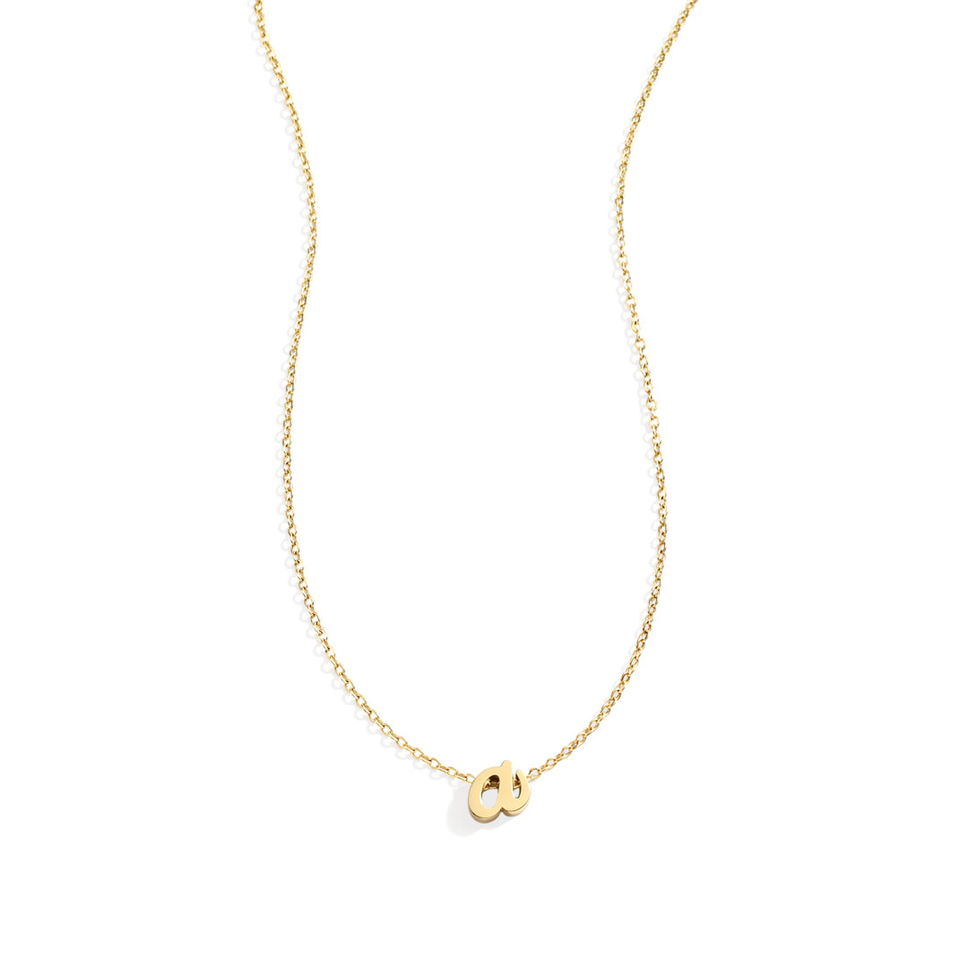 Winzige Initialen-Skript-Halskette