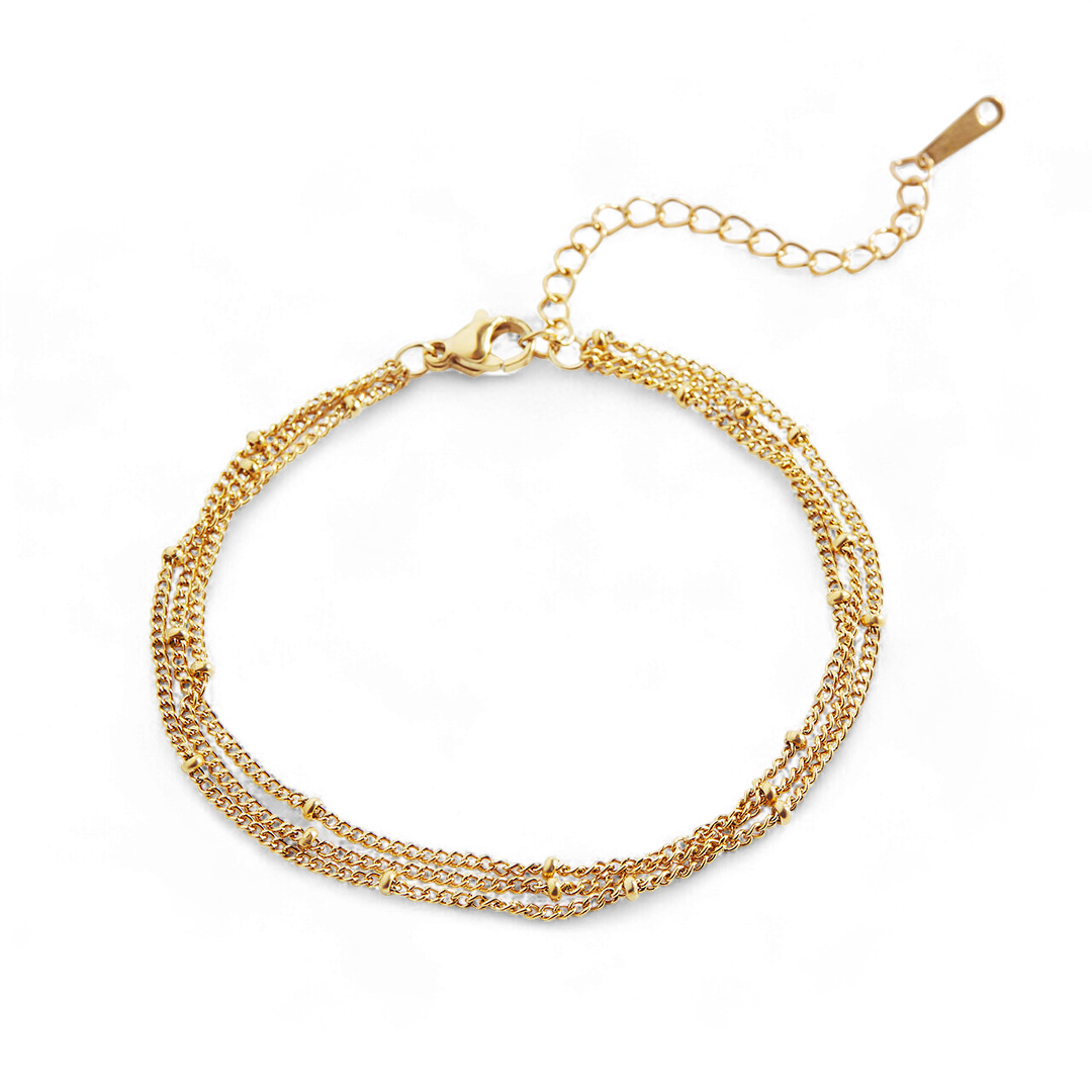 Dreischichtiges Satellitenkettenarmband