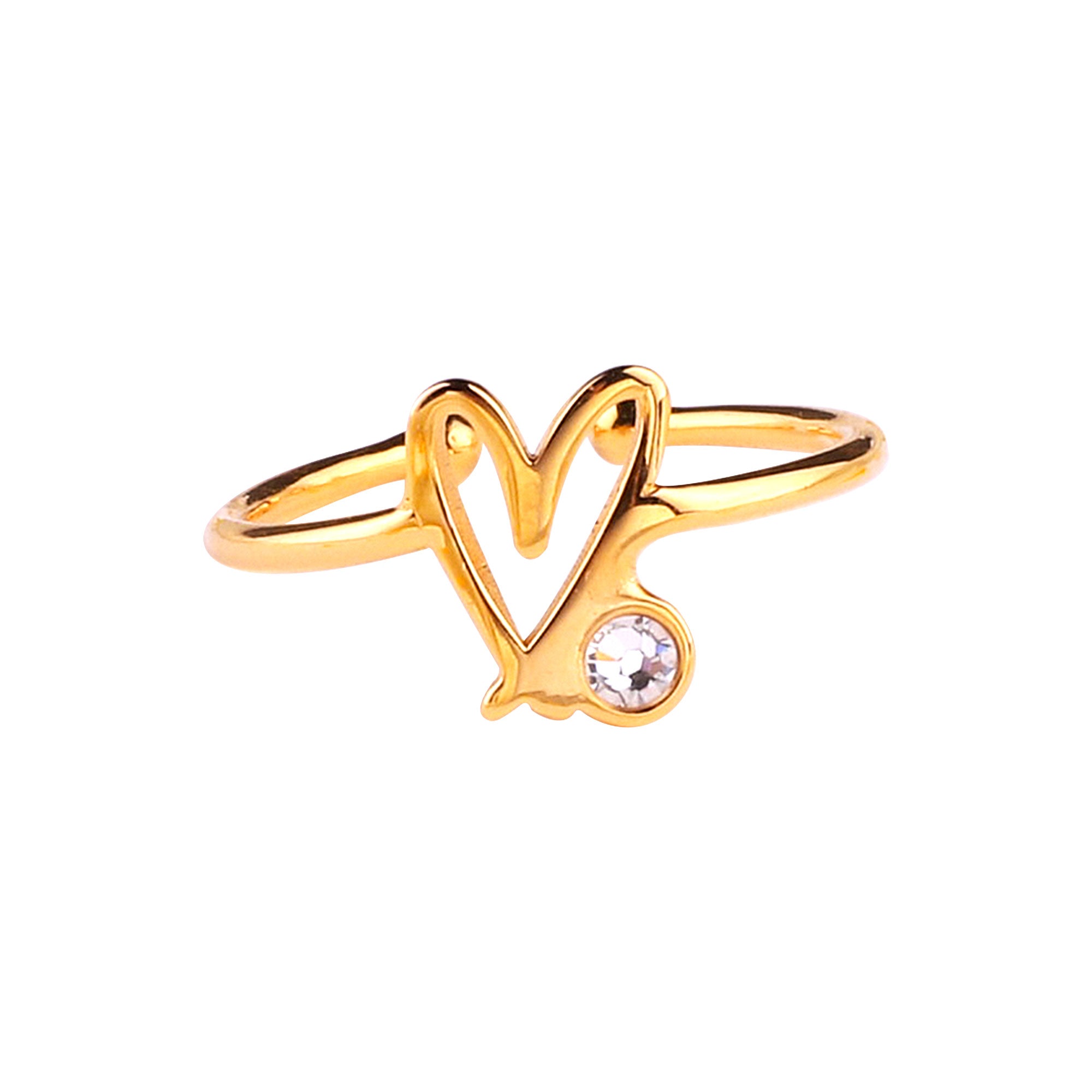 Adjustable Scribble Heart Ring