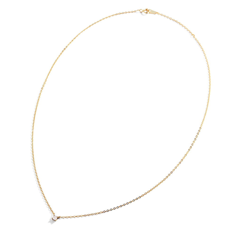 Dainty Diamond Necklace - 925 Sterling Silver