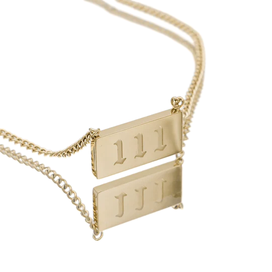 Angel Number Bar Necklace - 111