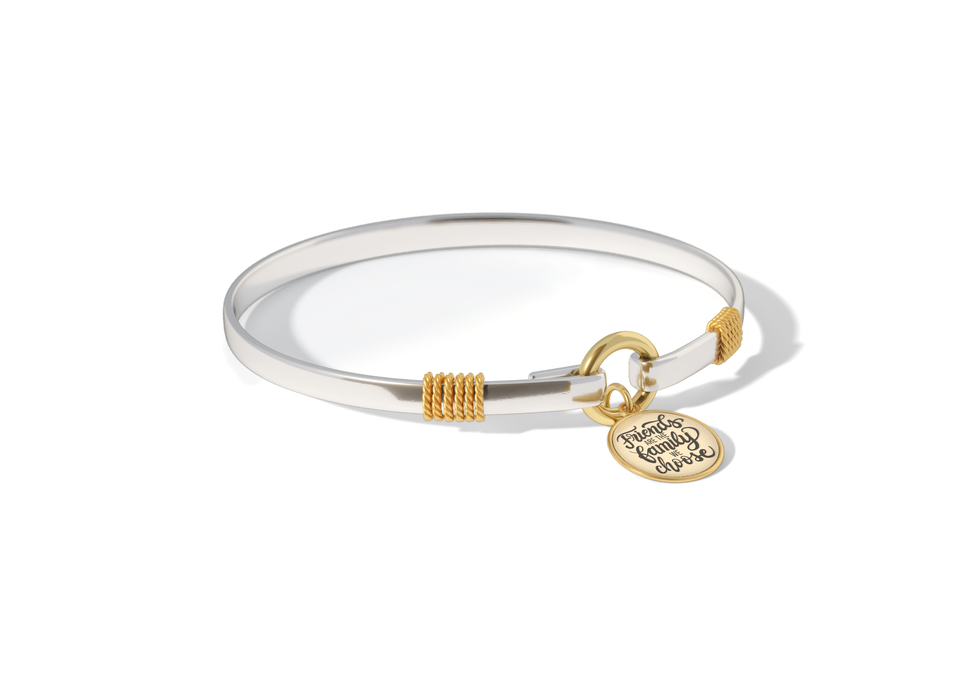 Freunde sind die Familie, die wir wählen - goldener Hintergrund - zweifarbig