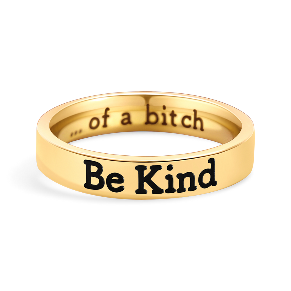 Be Kind Mantra Ring - 18k Gold Over Sterling Silver / 5