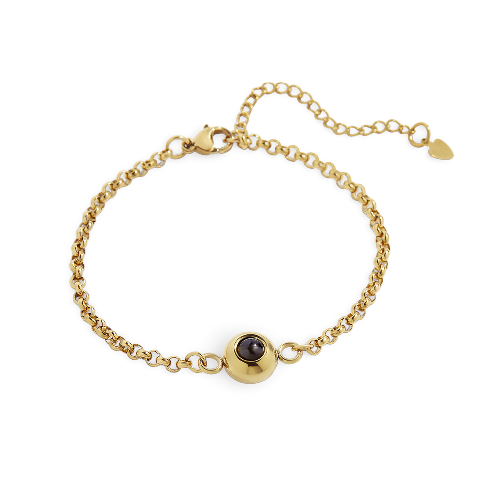 Classic Photo Bracelet - 18k Gold Plated