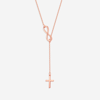 Kreuz und Unendlichkeit Halskette