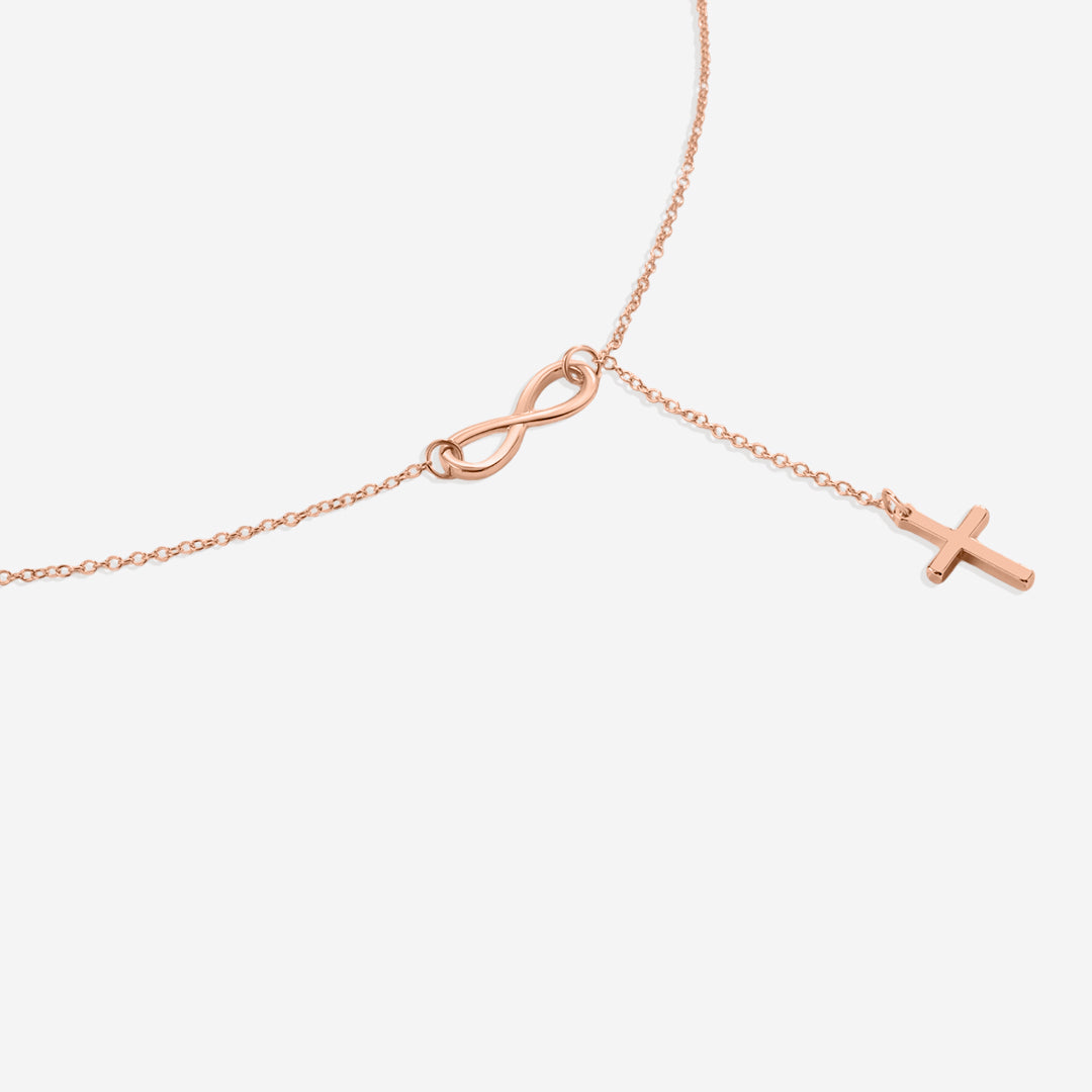 Kreuz und Unendlichkeit Halskette