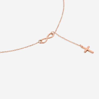 Kreuz und Unendlichkeit Halskette