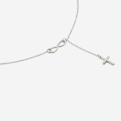 Kreuz und Unendlichkeit Halskette