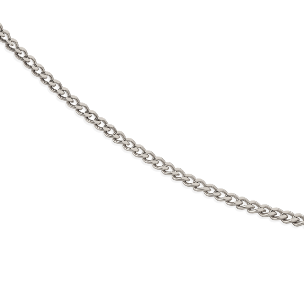 Panzerkette Fußkettchen - Silber