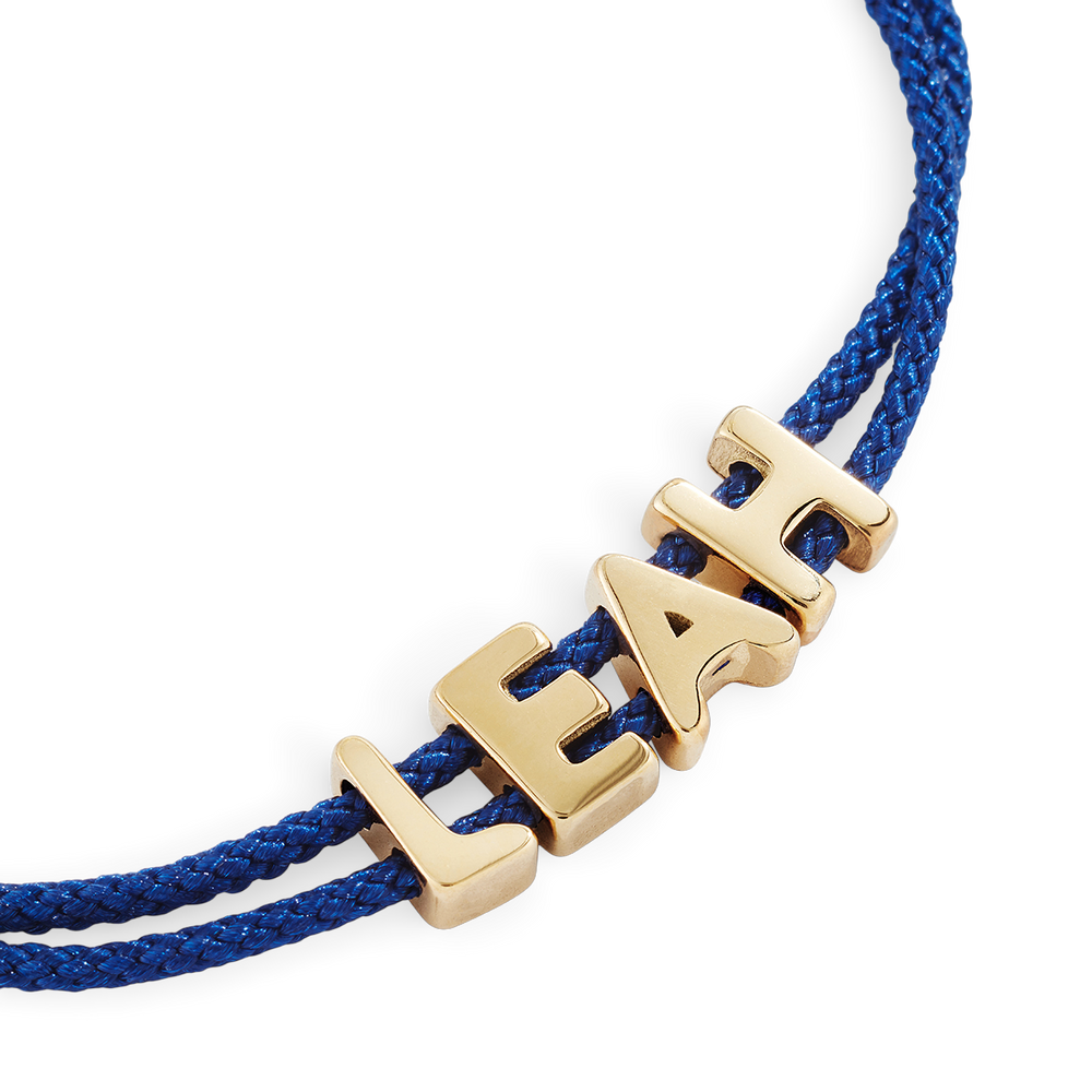 Personalized Adjustable Name Bracelet - Navy