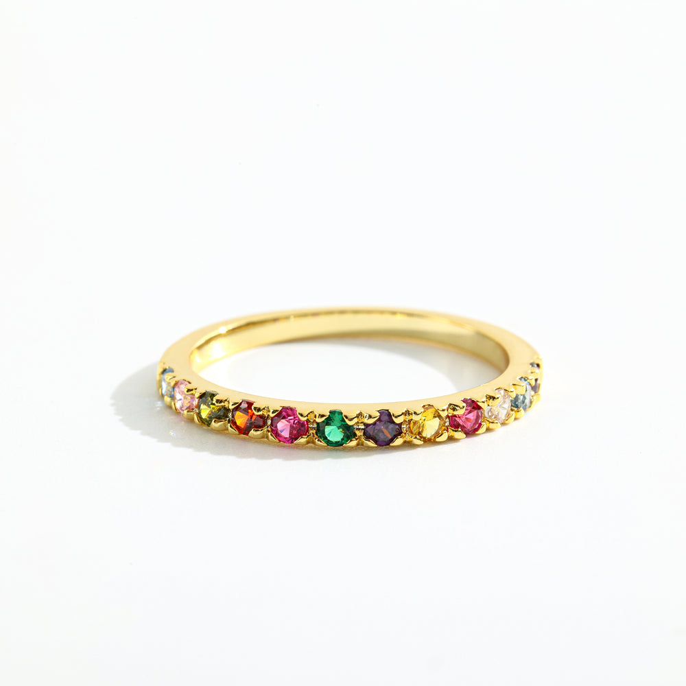 Dainty Stackable Birthstone Ring - Gold / 12 / 10
