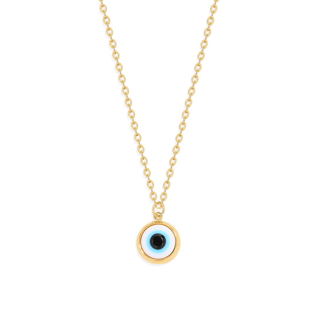 Zierliche Boho Evil Eye Charm Halskette