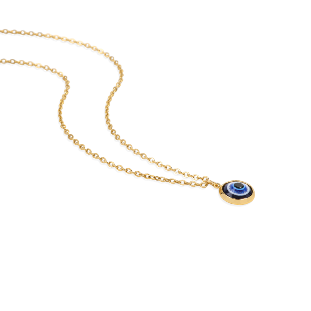 Zierliche Boho Evil Eye Charm Halskette - Funkeln