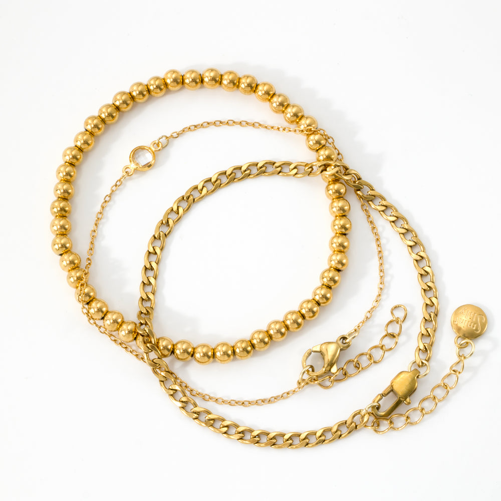 Essential Bracelet Stack - Gold / 6"