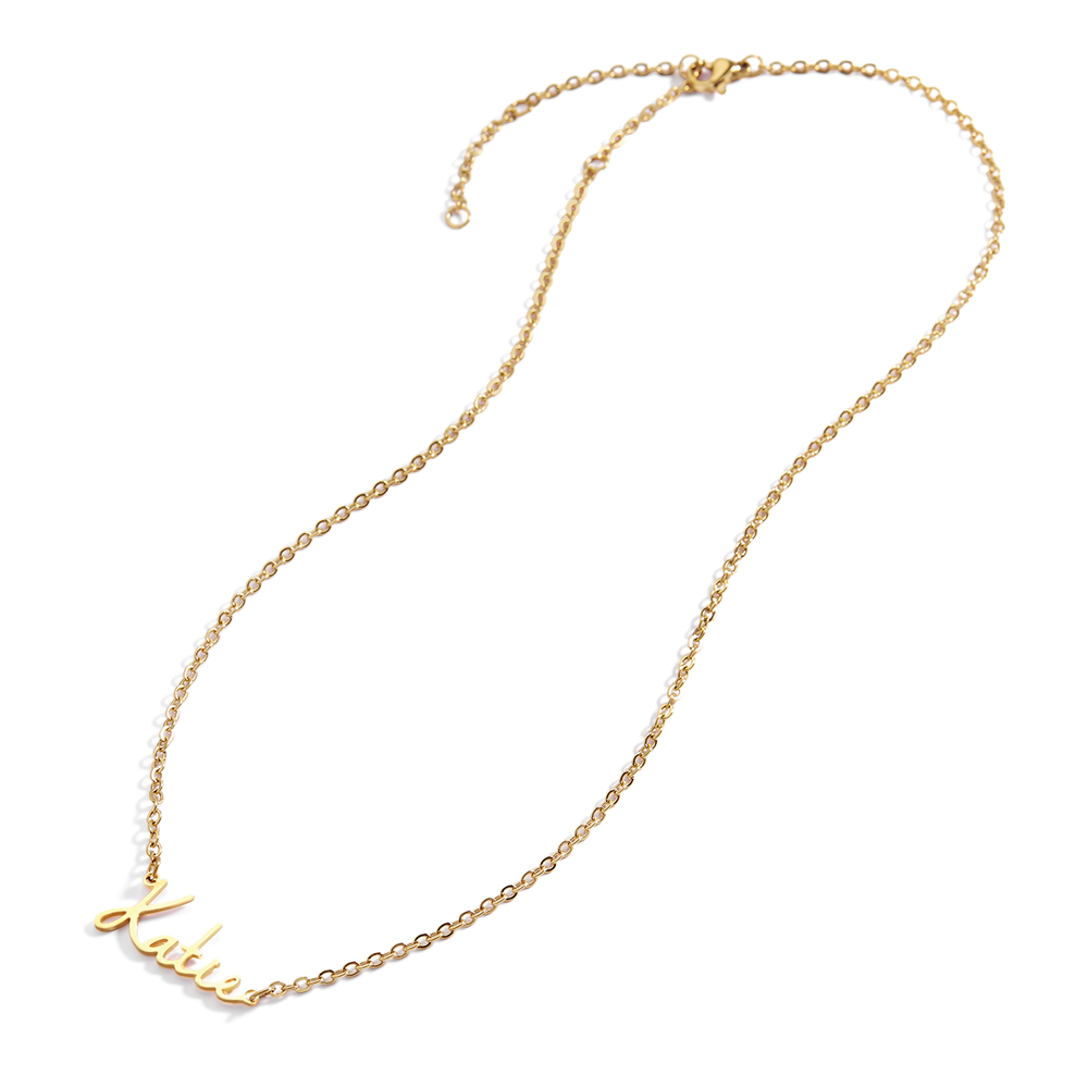 Fee Namenskette - Cable / 18k Gold Over Sterling Silver / 20" + 2"