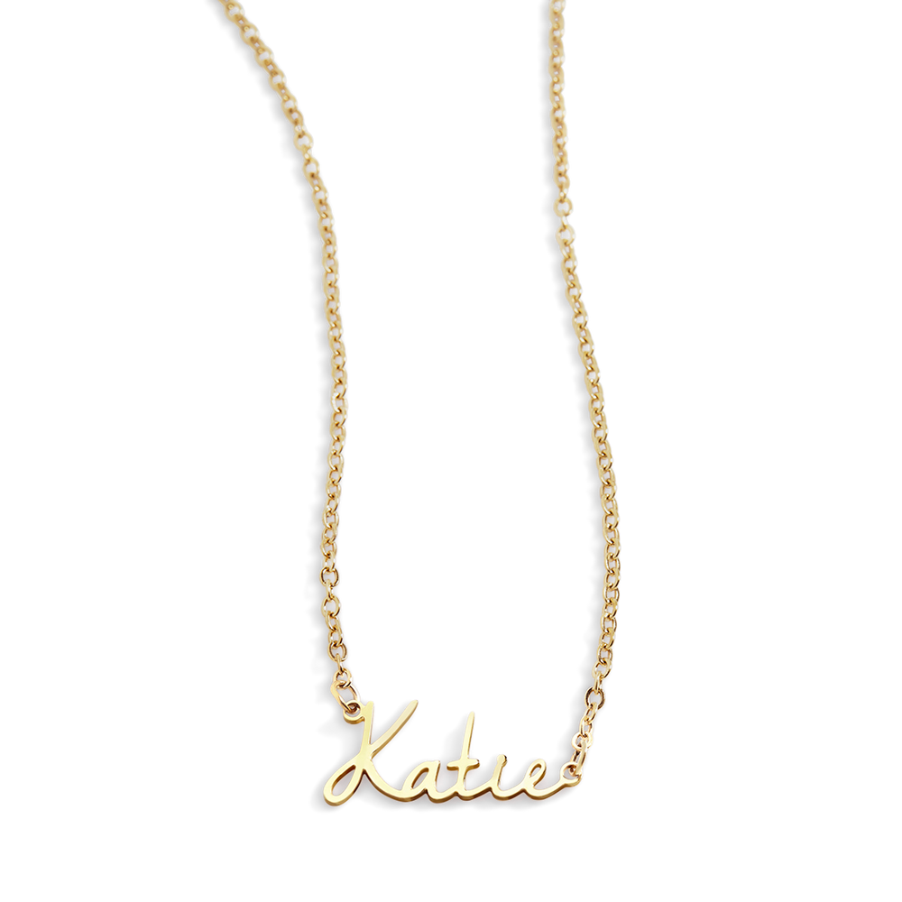 Fee Namenskette - Cable / 18k Gold Over Sterling Silver / 20" + 2"