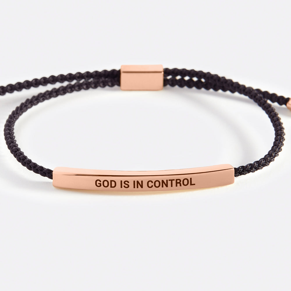 Personalized Inspire Bracelet - Cursive / 18k Rose Gold Plated / Royal Blue