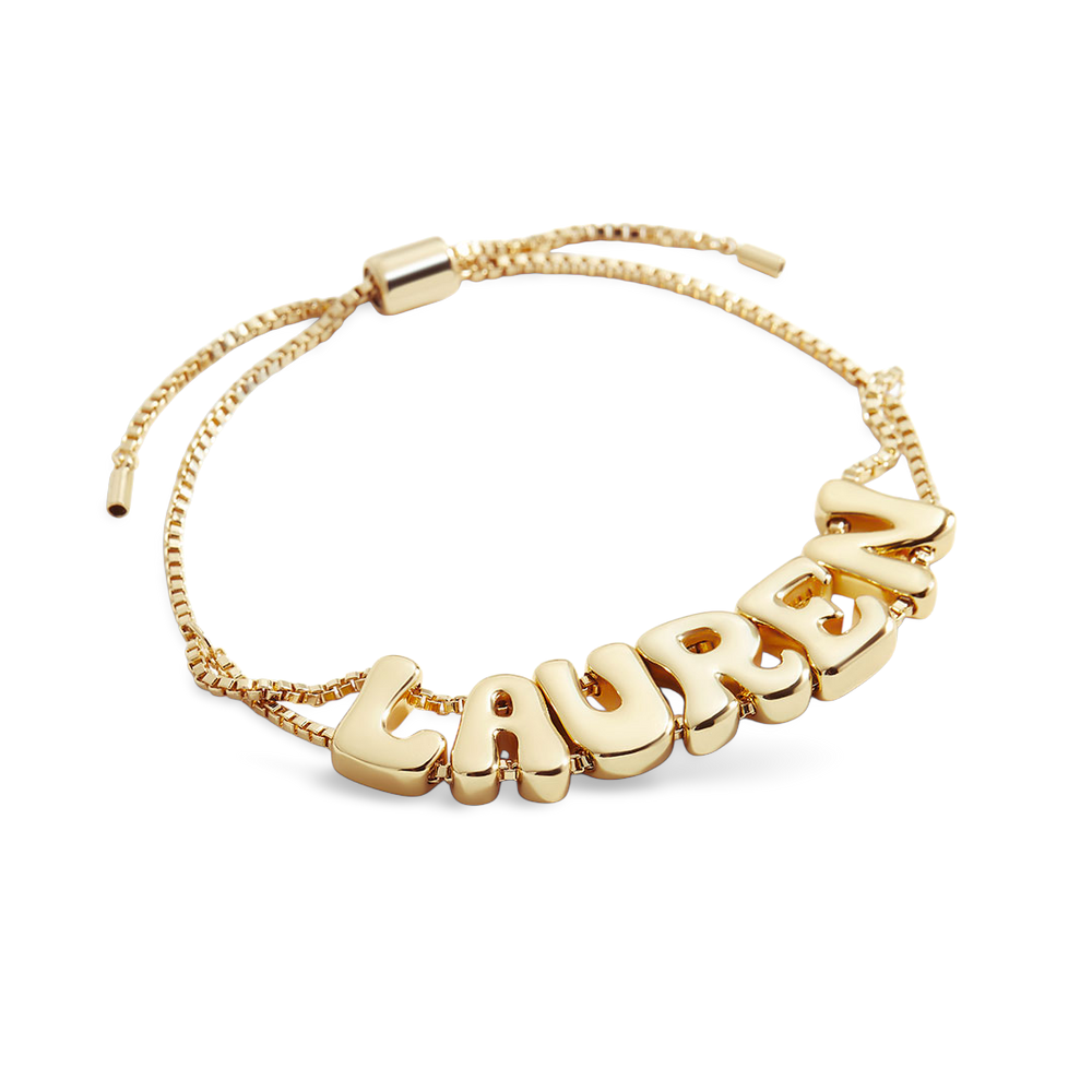 Groovy Adjustable Chain Name Bracelet - 1