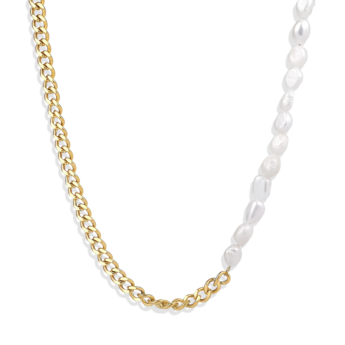 Half Chain Pearl Necklace