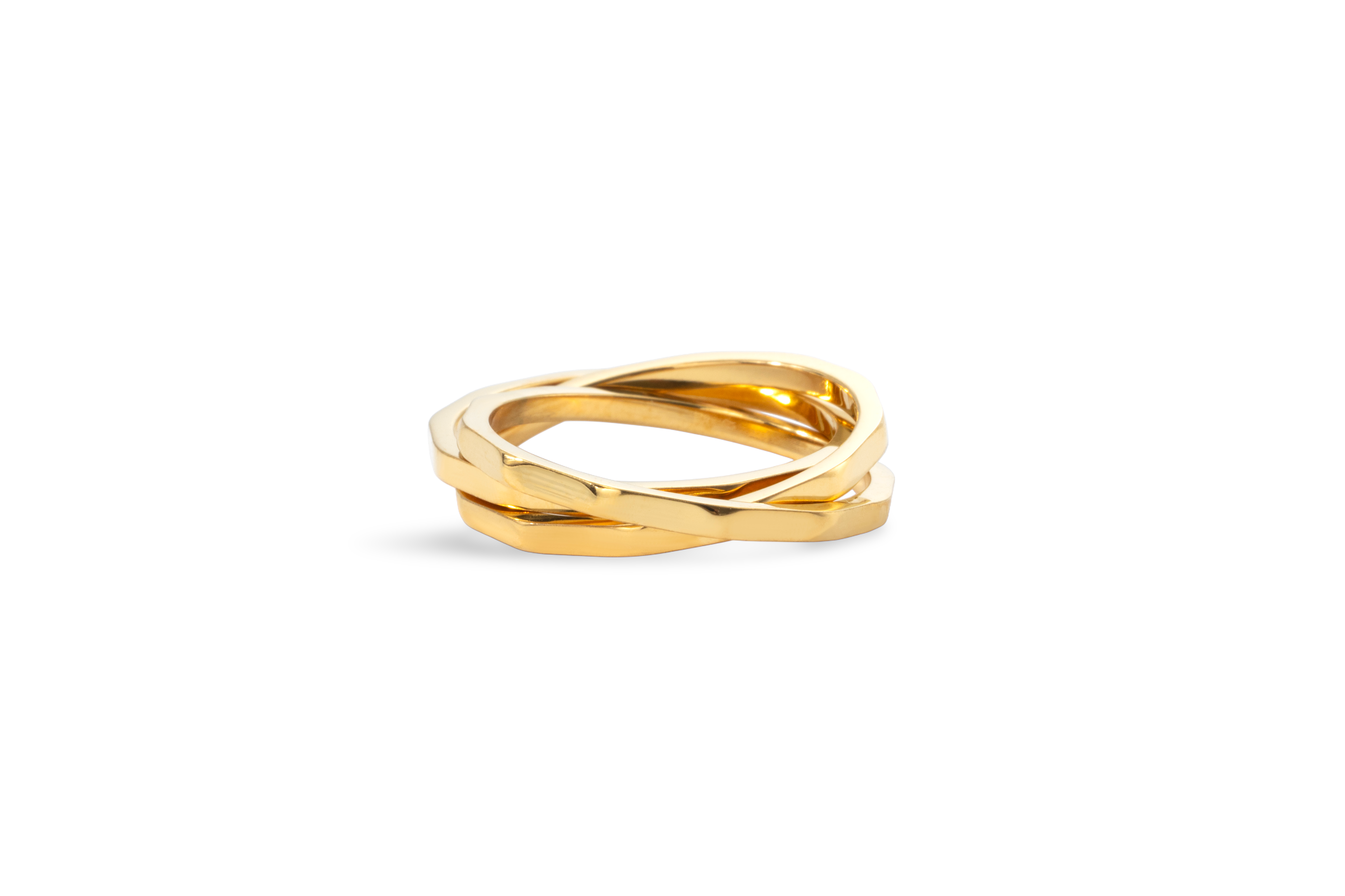 Hammered Interlocking Ring