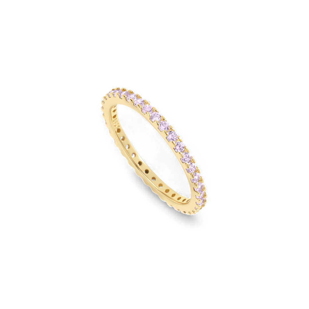 June Birthstone Eternity Stacking Ring