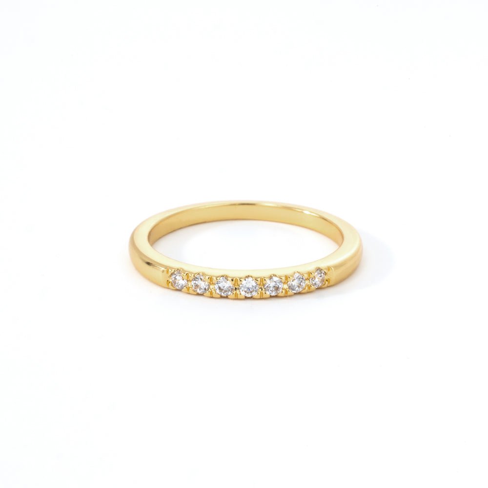 Layered Gemstone Stacking Ring - Gold / 7