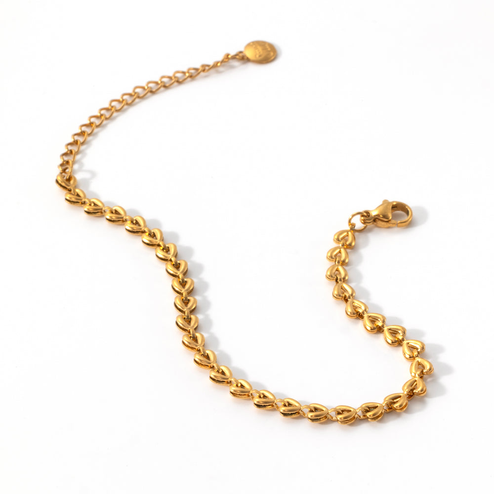 Love Links Bracelet - Gold / 6" + 2"
