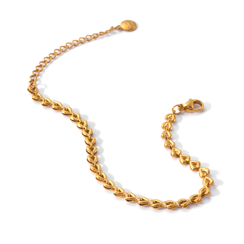 Love Links Bracelet - Gold / 6" + 2"
