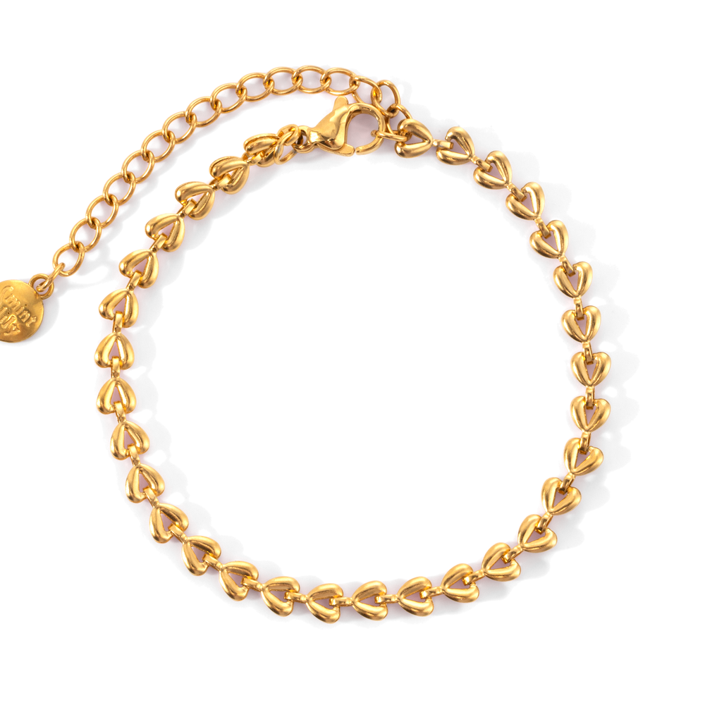Love Links Bracelet - Gold / 6" + 2"