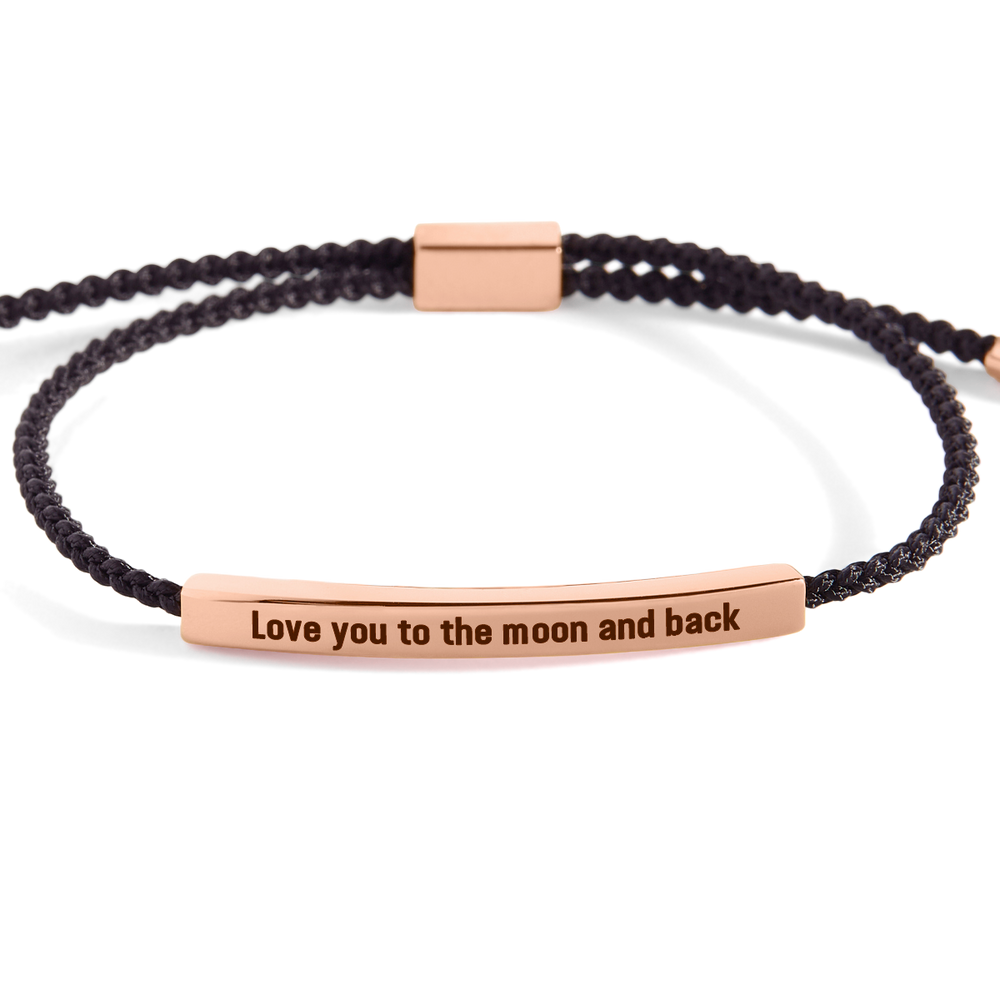 Love you to the moon and back Inspire Bracelet - 18k Rose Gold Plated / Lucky Red