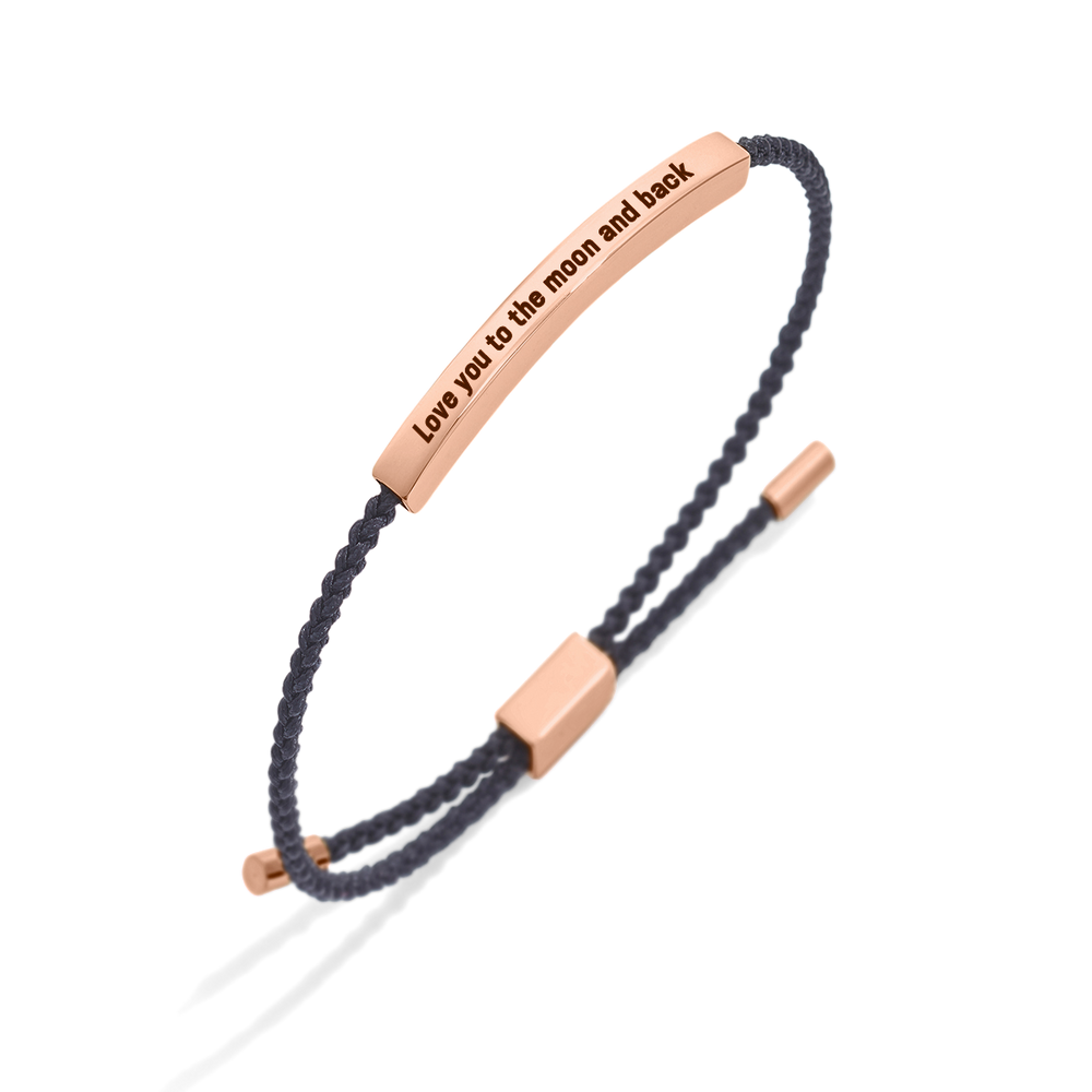 Love you to the moon and back Inspire Bracelet - 18k Rose Gold Plated / Lucky Red