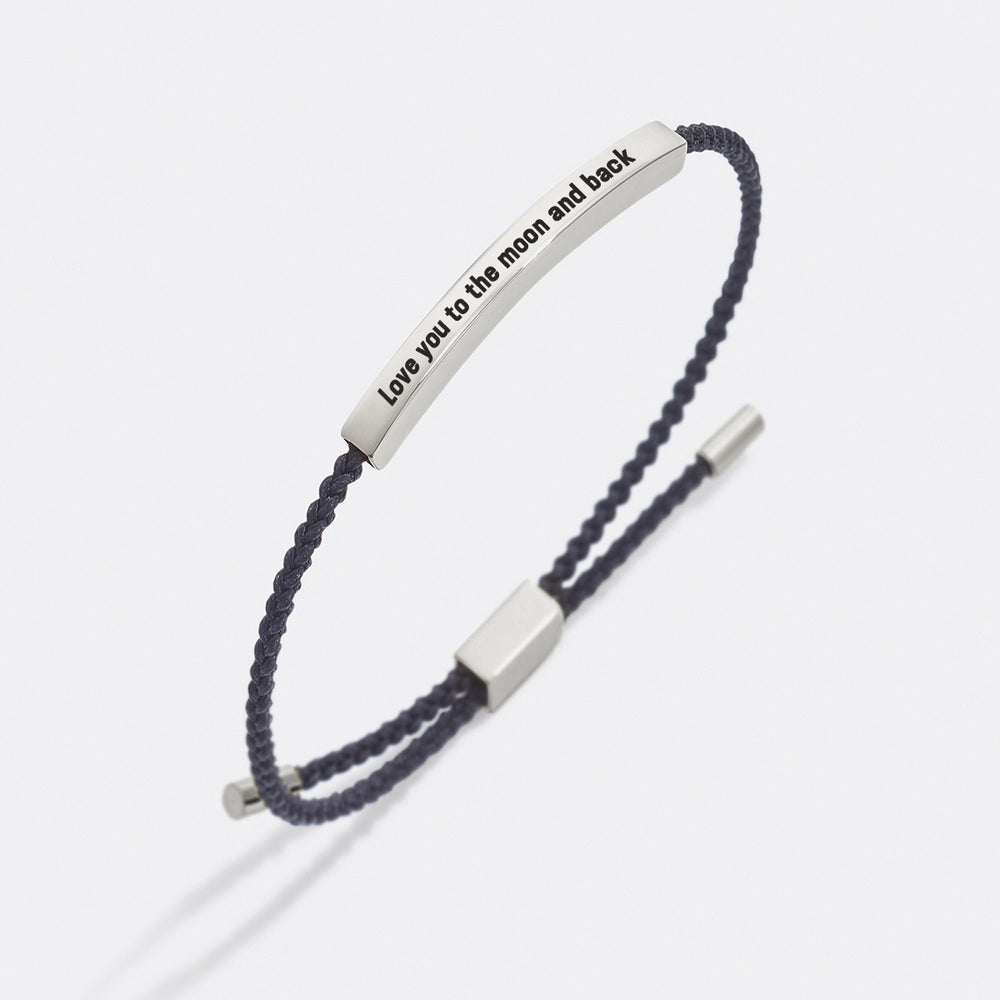 Love you to the moon and back Inspire Bracelet - Silver / Lemon Yellow