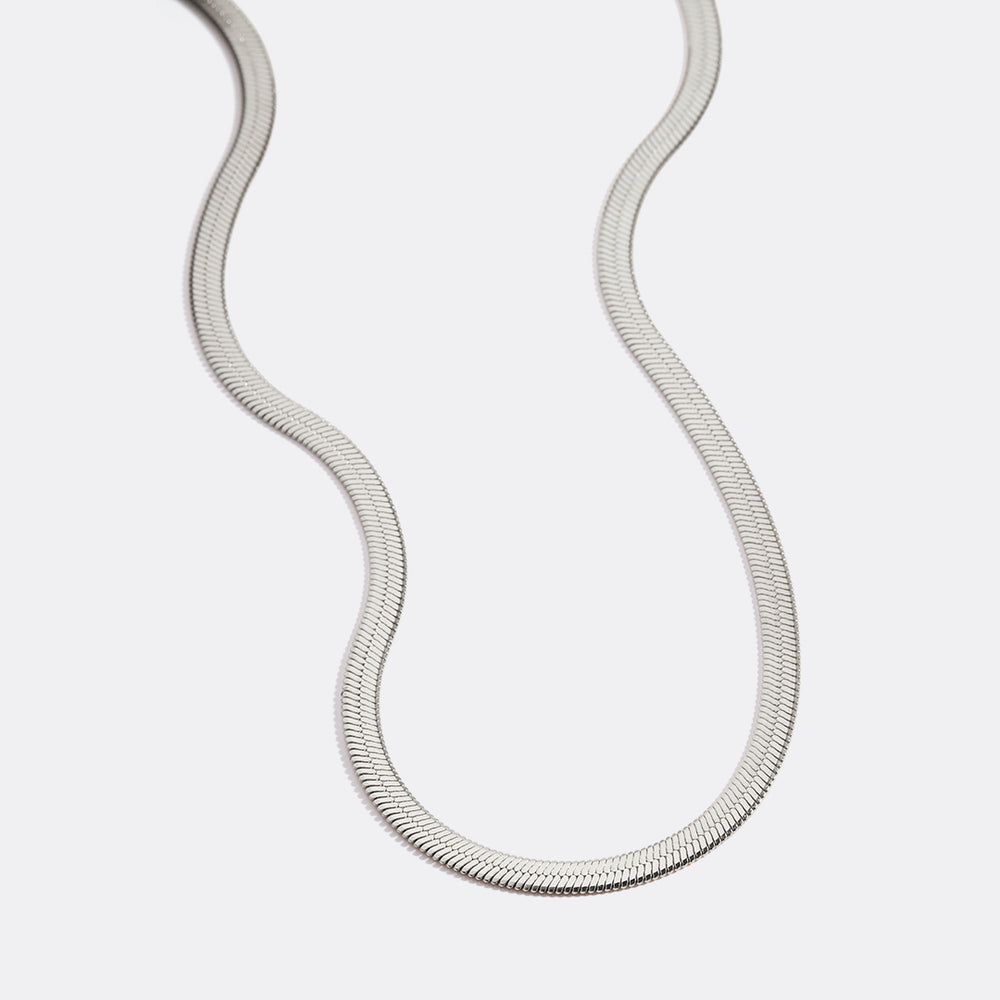 Fischgrätenkette Halskette - Silber