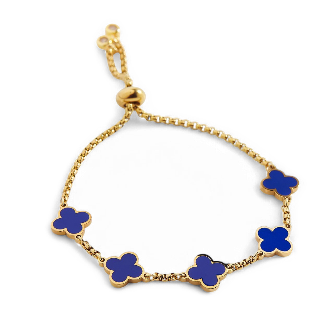 Clover Enamel Bracelet – Mint & Lily