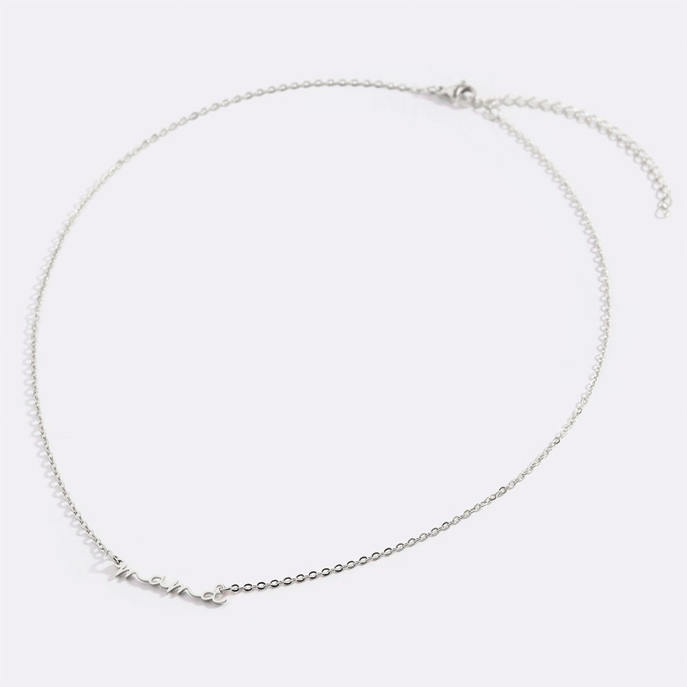 Dainty Mama Necklace - Silver