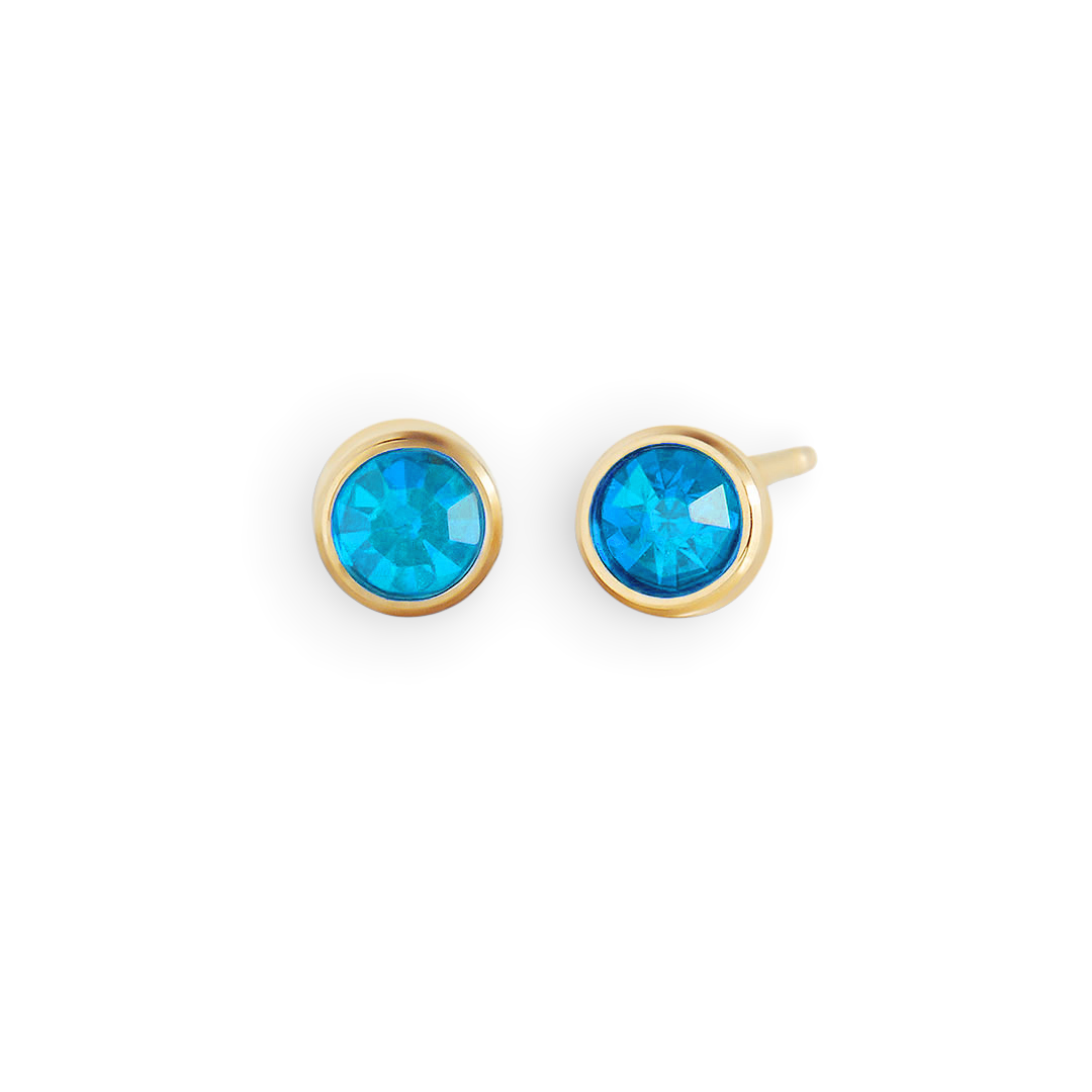 Birthstone Bezel Studs