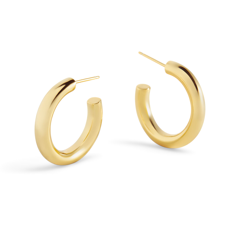Bold Hoop Earrings - 18k Gold Over Sterling Silver