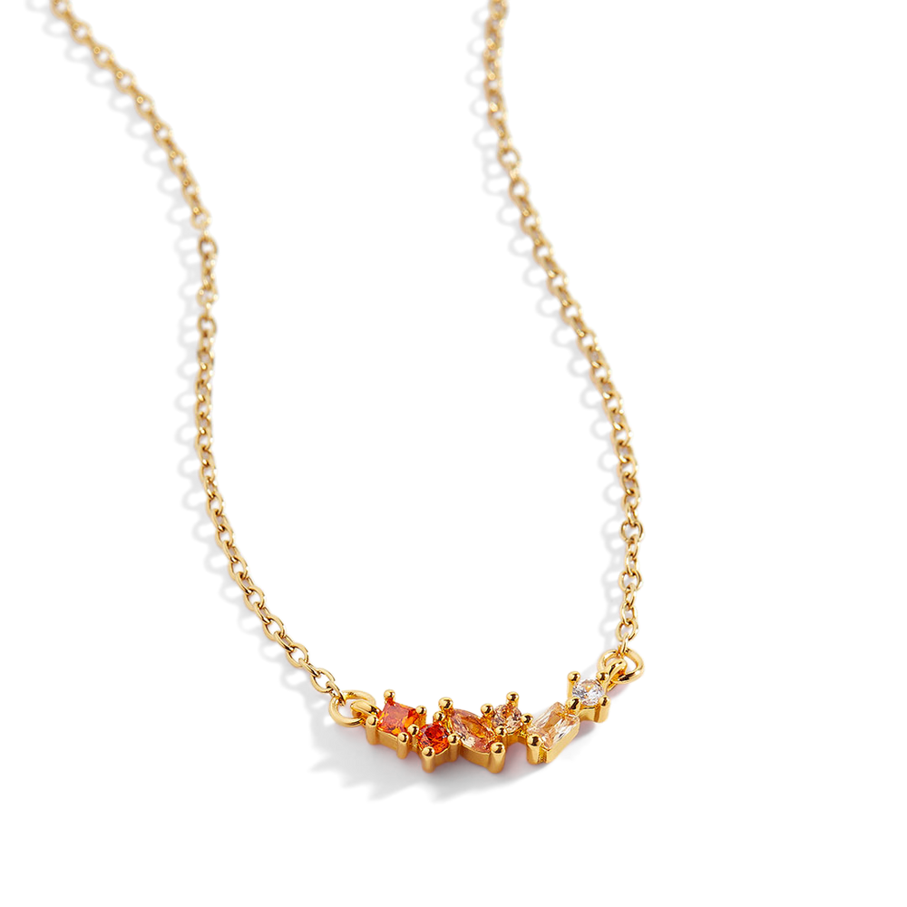 Ombre Birthstone Necklace - January Garnet