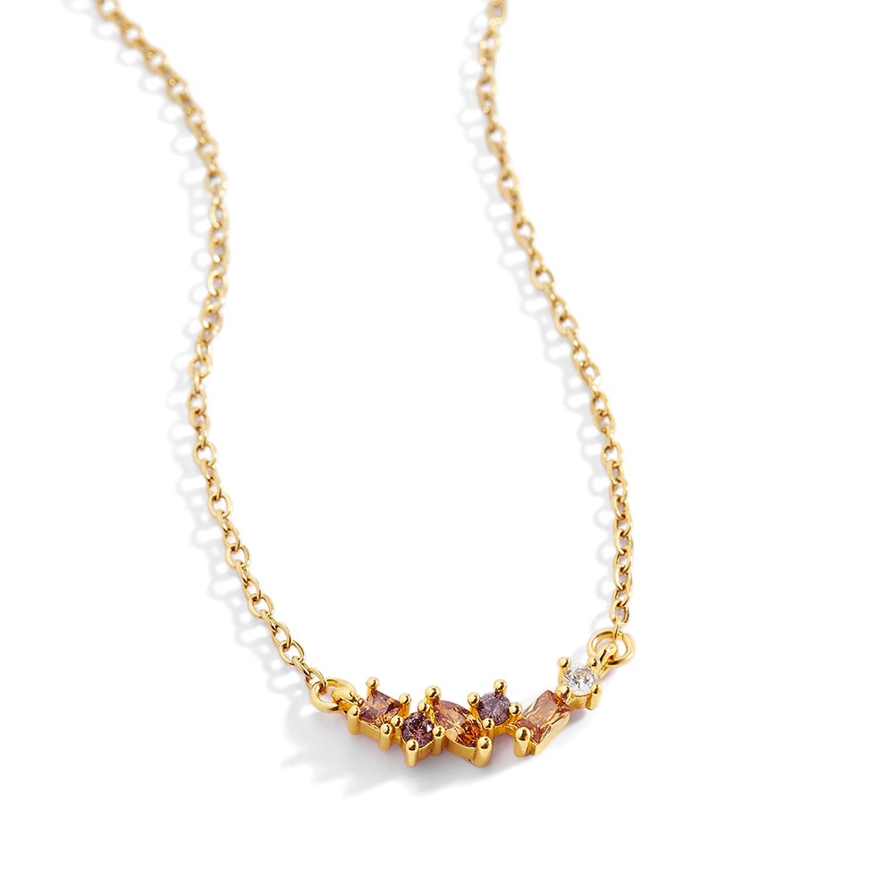 Ombre Birthstone Necklace - October Pink Tourmaline