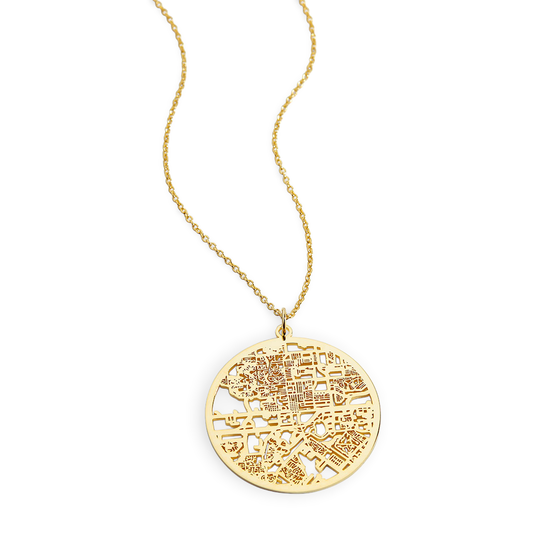 Custom Map Pendant Necklace