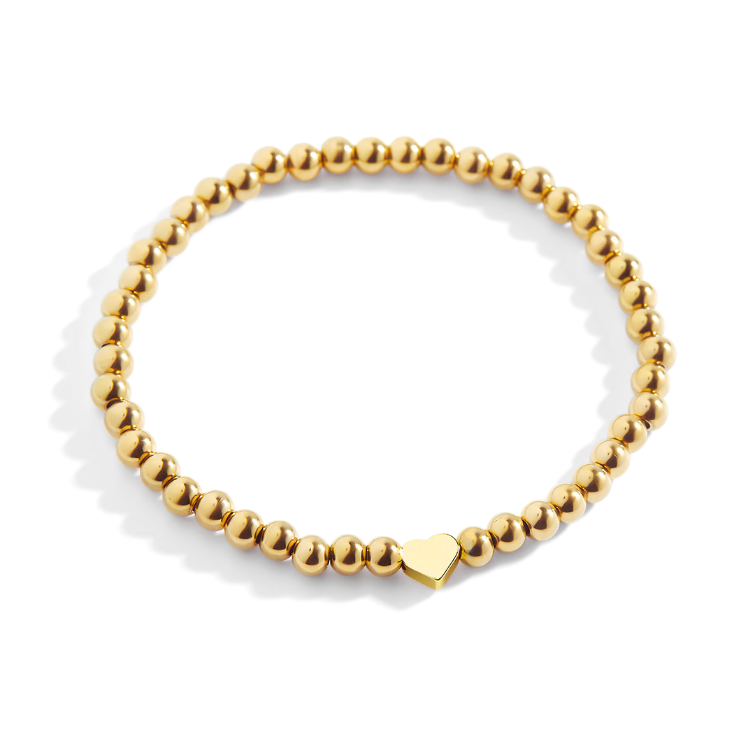 Heart Beaded Stacking Bracelet