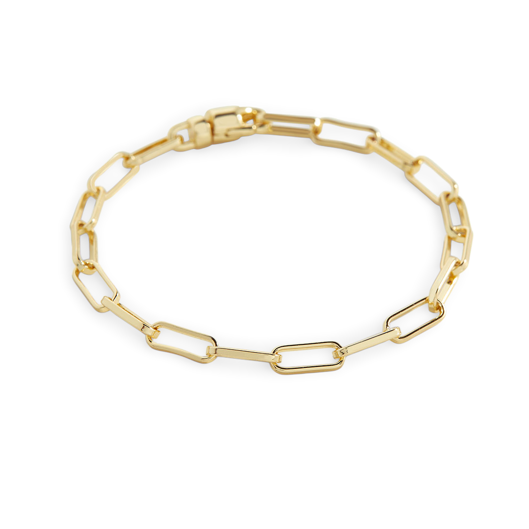 Open Link Paperclip Chain Bracelet