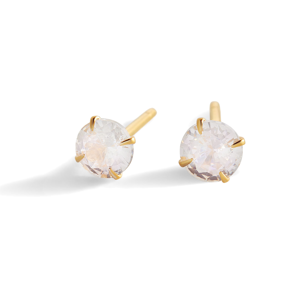 4 mm klassische Solitaire-Stollen - Gold