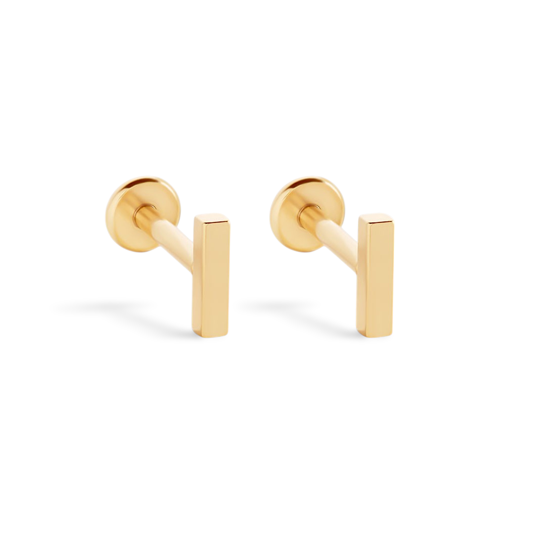 Little Bar Sleeper Flatback Earrings | 16g