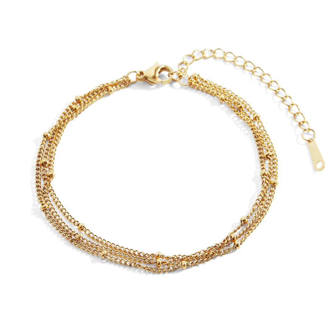 Dreischichtiges Satellitenkettenarmband