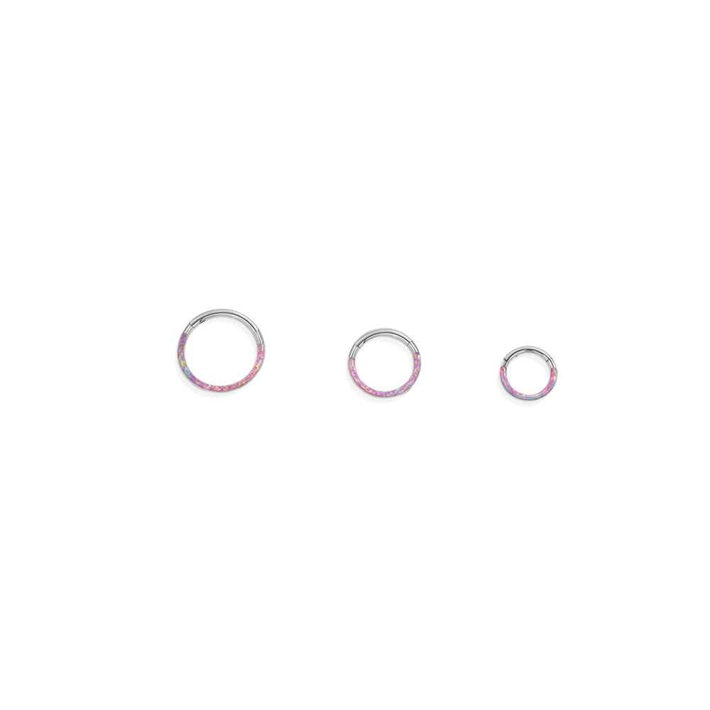 Magical Iridescent Clicker Hoops | 18g - Opal / 6mm