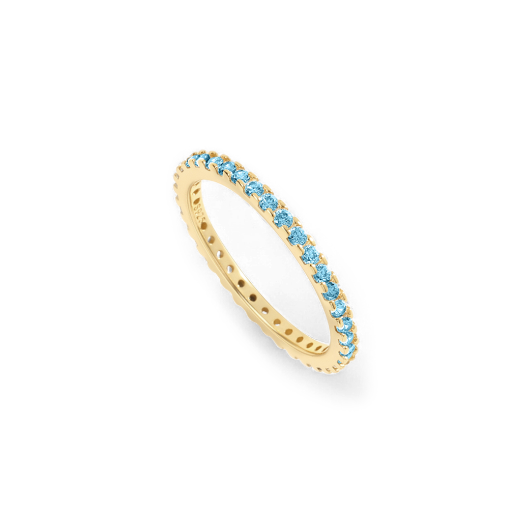March Birthstone Eternity Stacking Ring