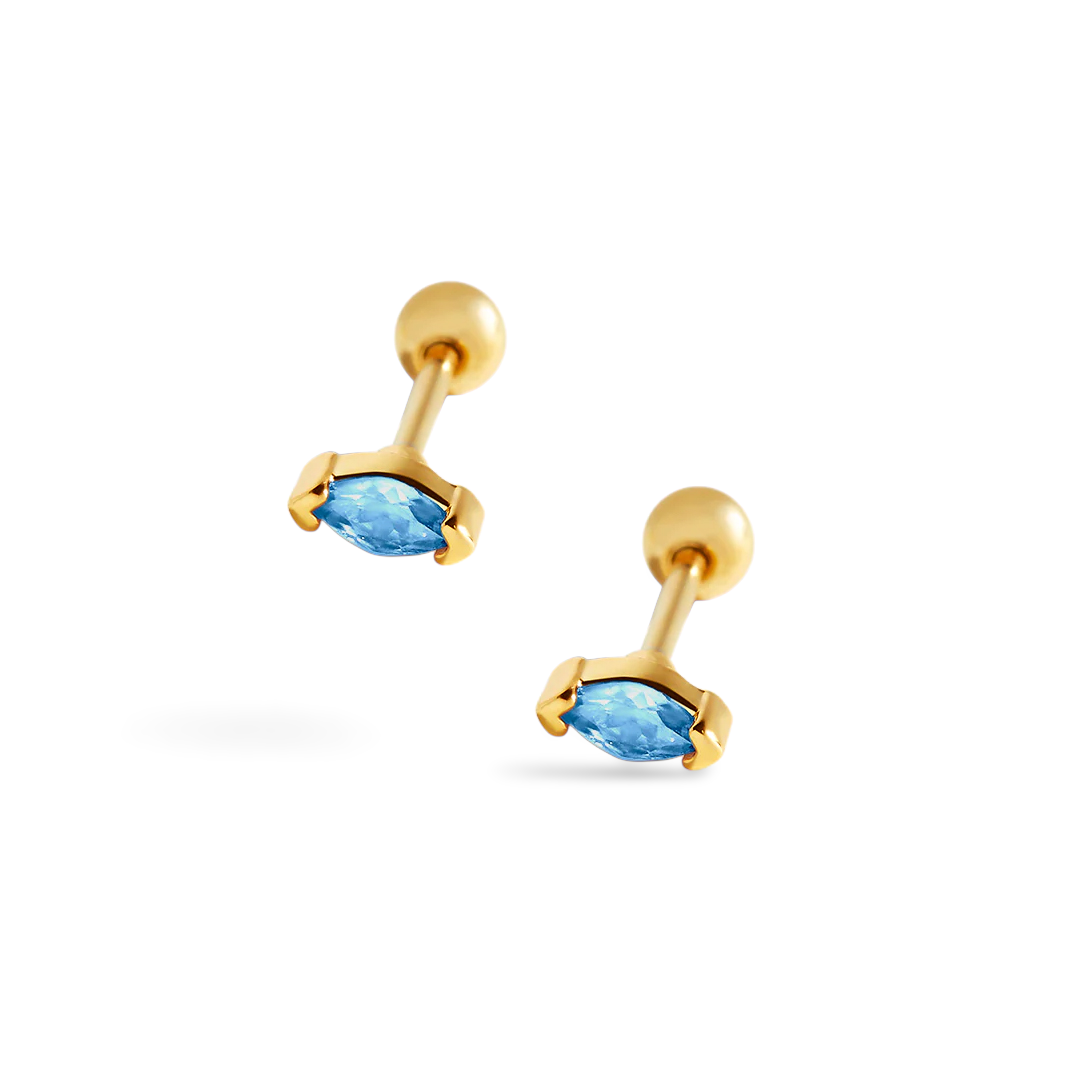 Marquis-Edelstein-Schläfer-Ohrringe